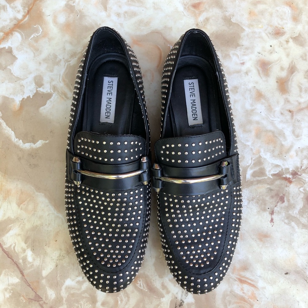 steve madden studded loafers
